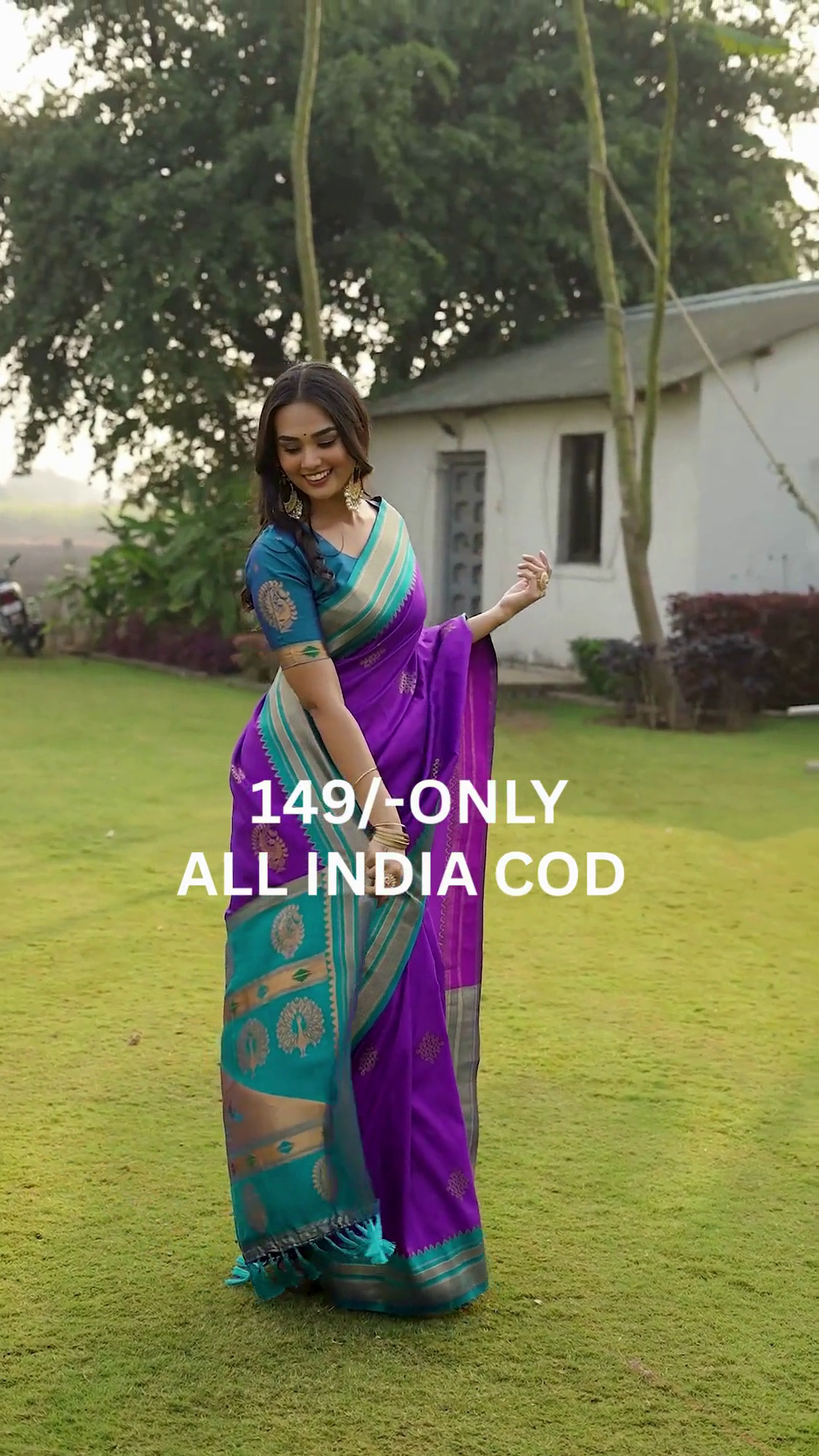 Royal Purple Soft Silk Saree - Image 4