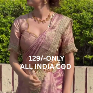 Soft Pink Traditional Silk Saree