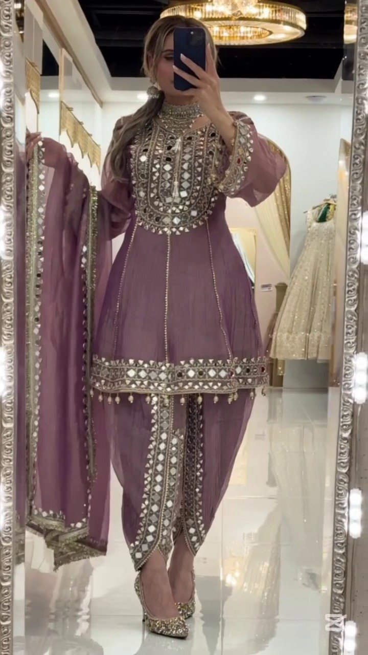 Mirror Work Designer Sharara Suit
