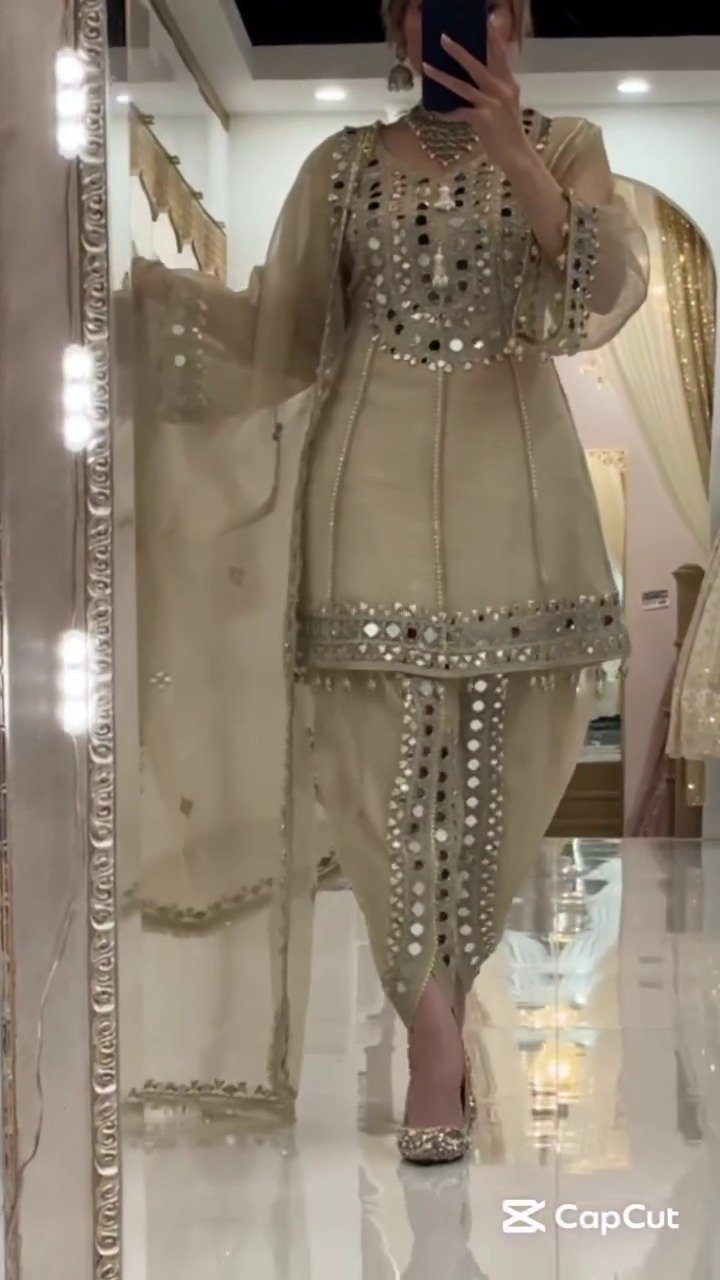Mirror Work Designer Sharara Suit - Image 3